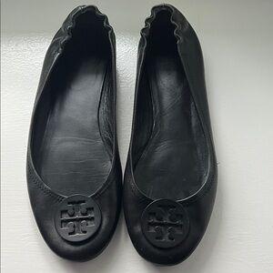 Tory Burch Black Leather Flats